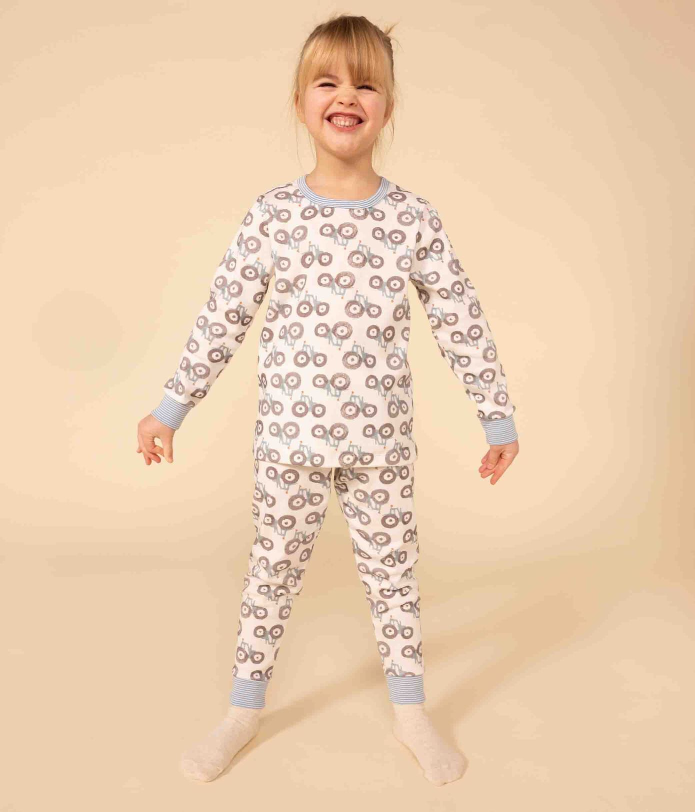 Pyjama tracteur petite fille/petit garon en coton