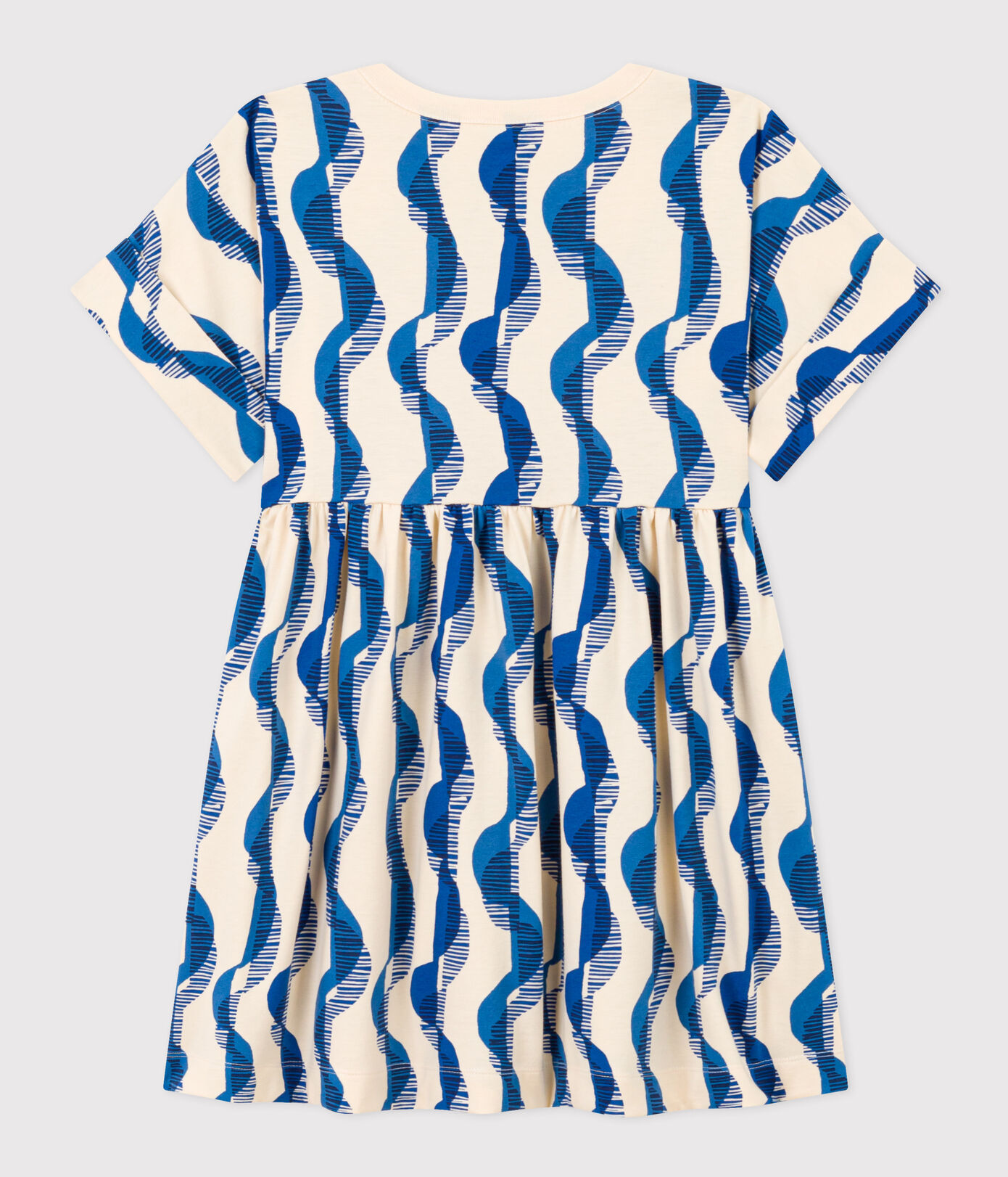 Robe manches courtes à imprimé en coton enfant fille