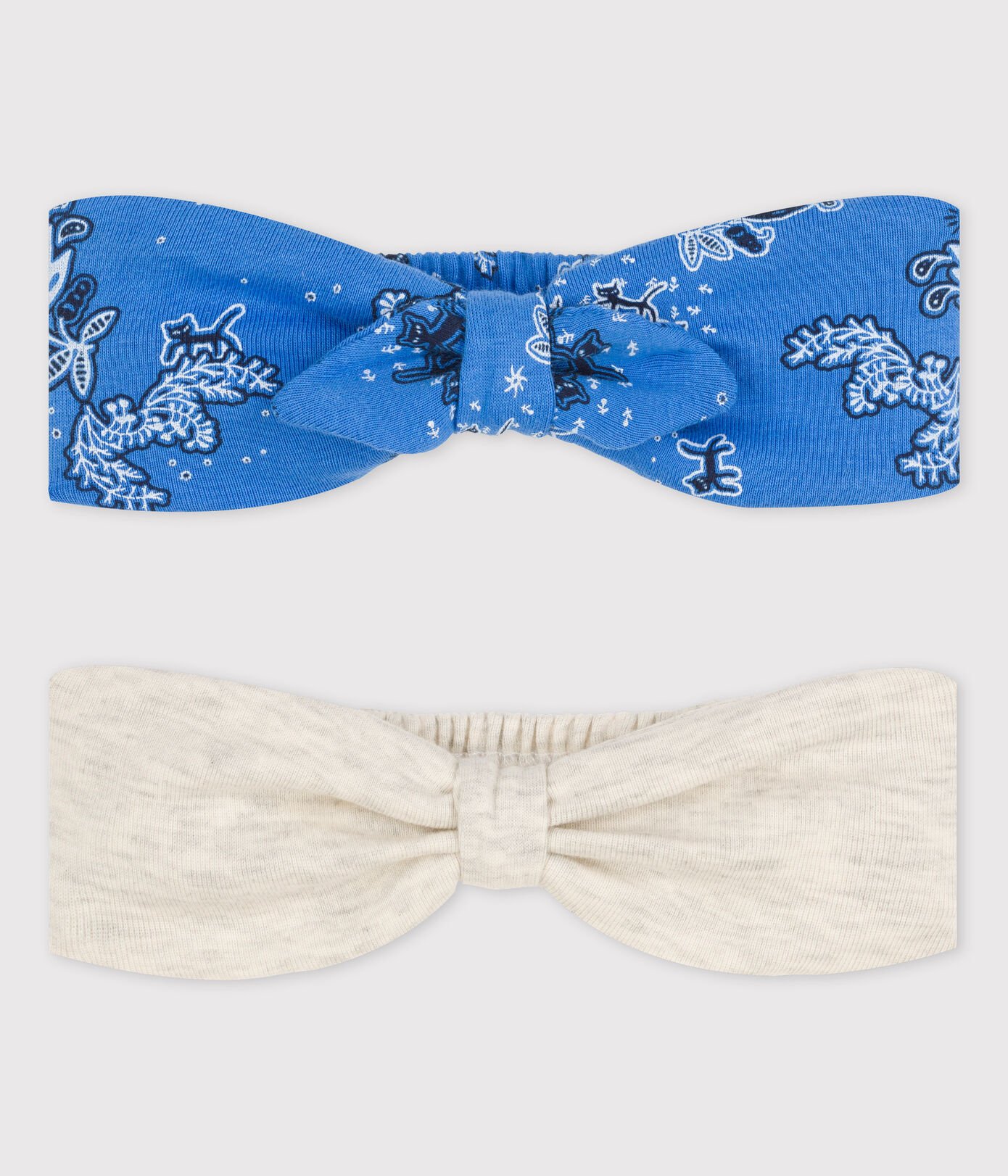 Lot de 2 bandeaux bébé en coton biologique