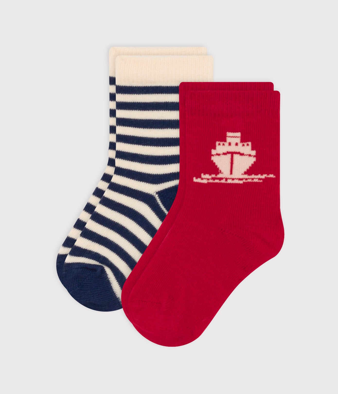 Lot de 2 paires de chaussettes port en jersey de coton bébé