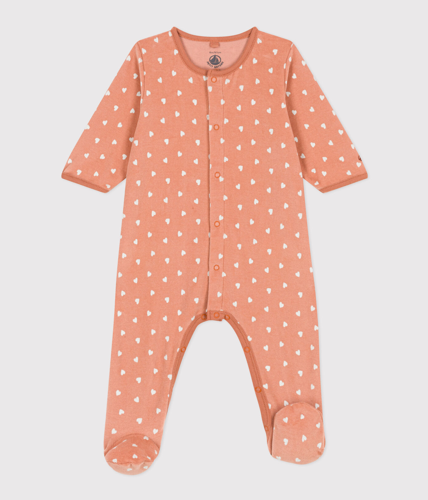Pyjama bébé imprimé en velours