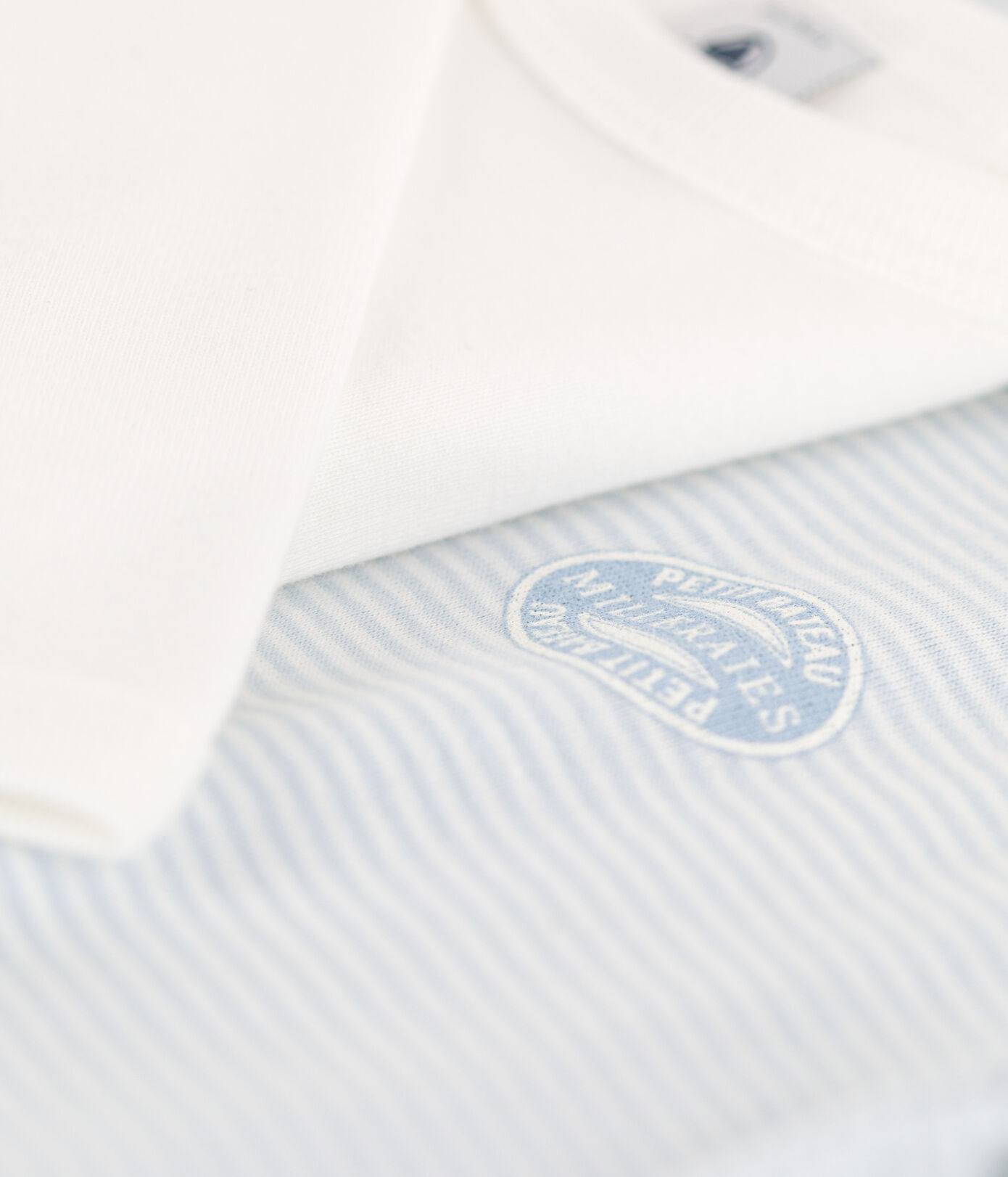 Lot de 2 bodies manches longues milleraies bébé en coton