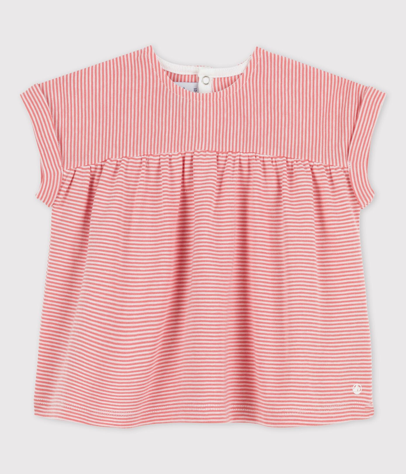 Blouse manches courtes en coton bio bébé