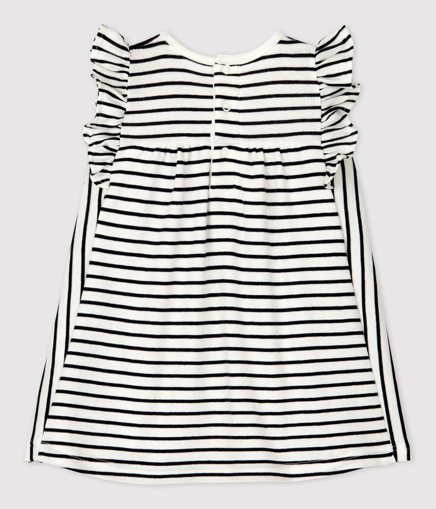 Robe body rayée marinière en coton bio bébé