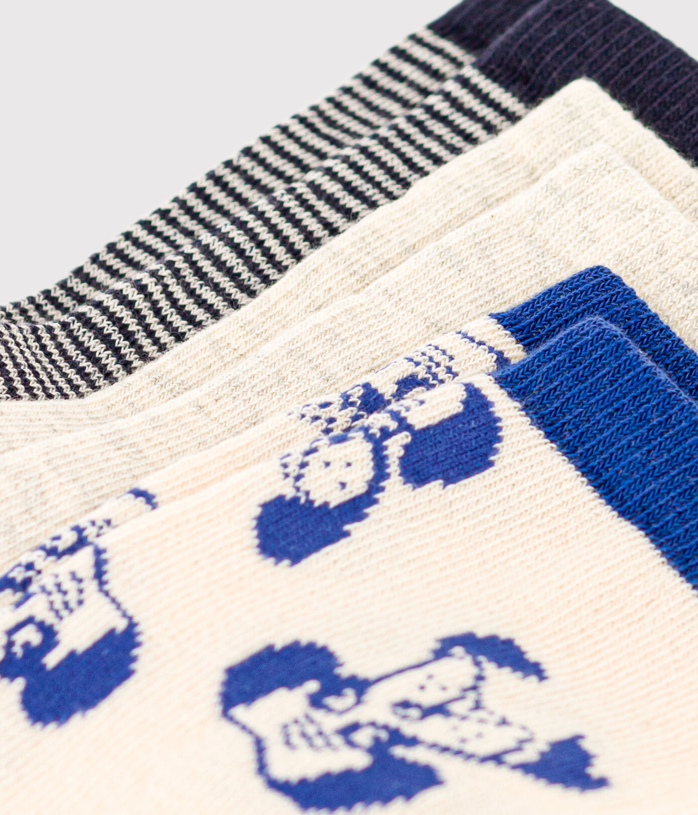 Lot de 3 paires de chaussettes chien enfant garon-fille