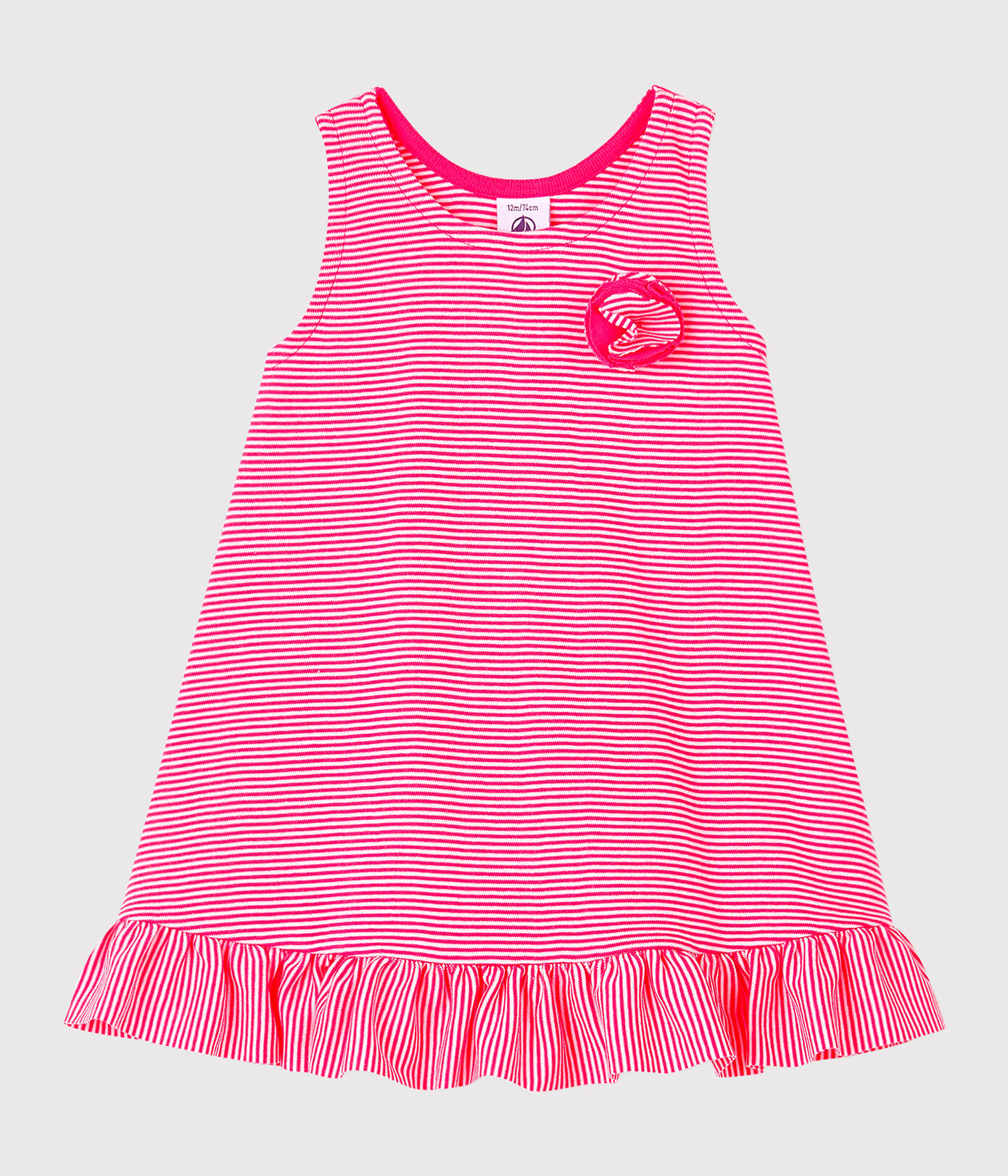 Robe sans manches bébé fille en maille