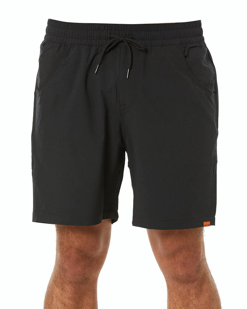 Rack Elastic Waist Hybrid Short - Black