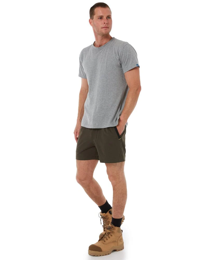 Flex and Move 4-Way Stretch Elastic Waist Short - Green