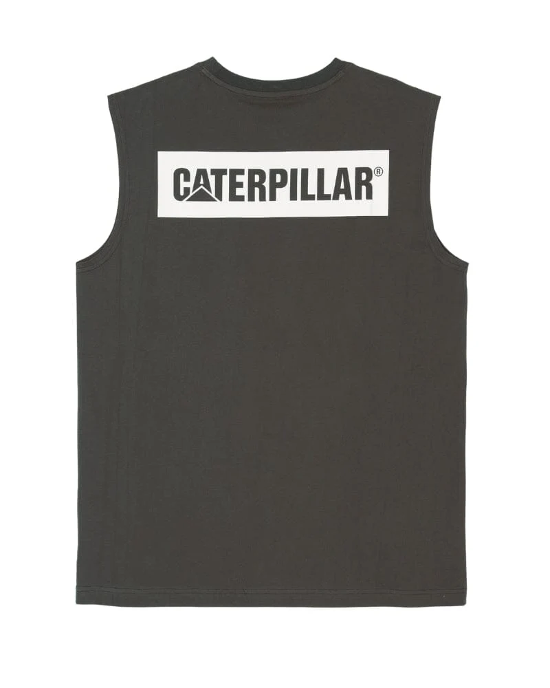 Icon Block Muscle Tee - Licorice