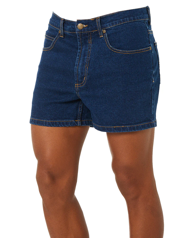 Denim Trucker Shorts - Denim