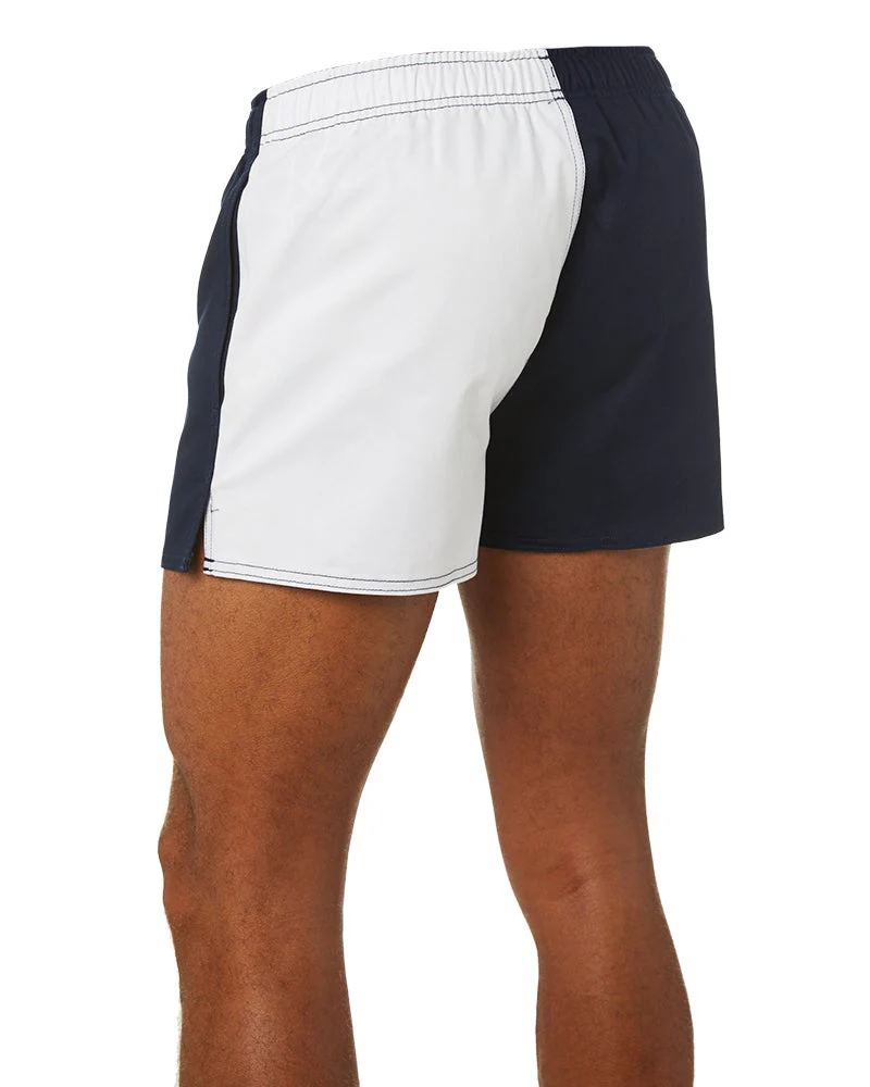 Cotton Harlequin Short - Navy/White