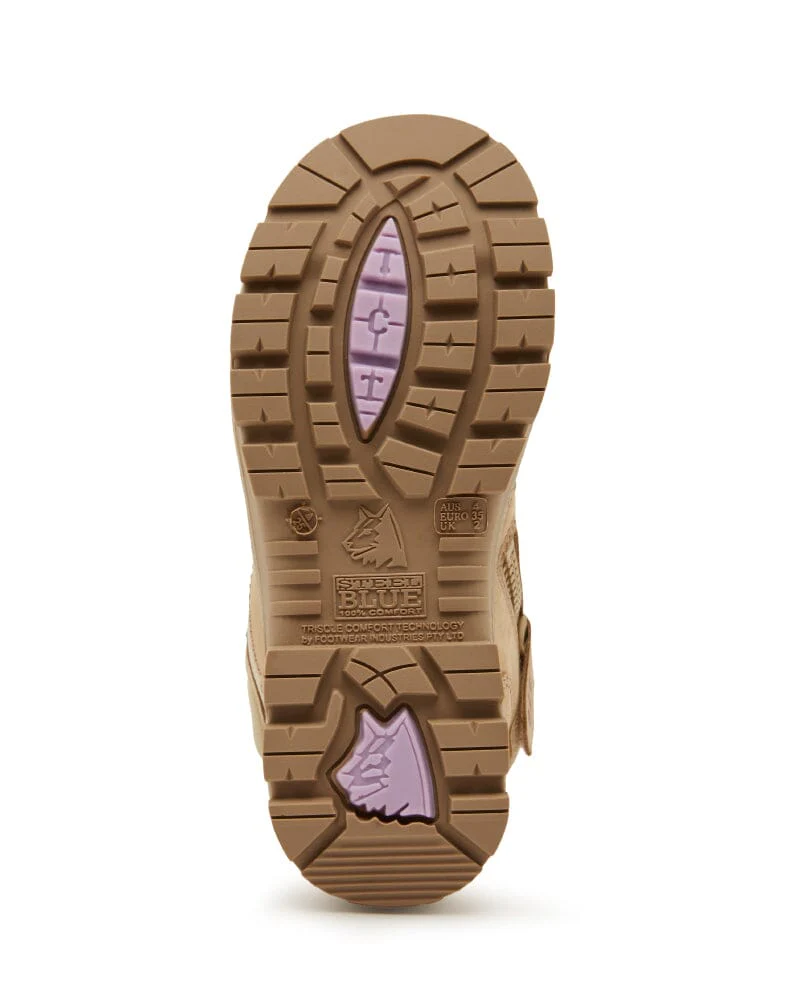 Ladies Argyle Scuff Cap Composite Safety Boot - Wheat