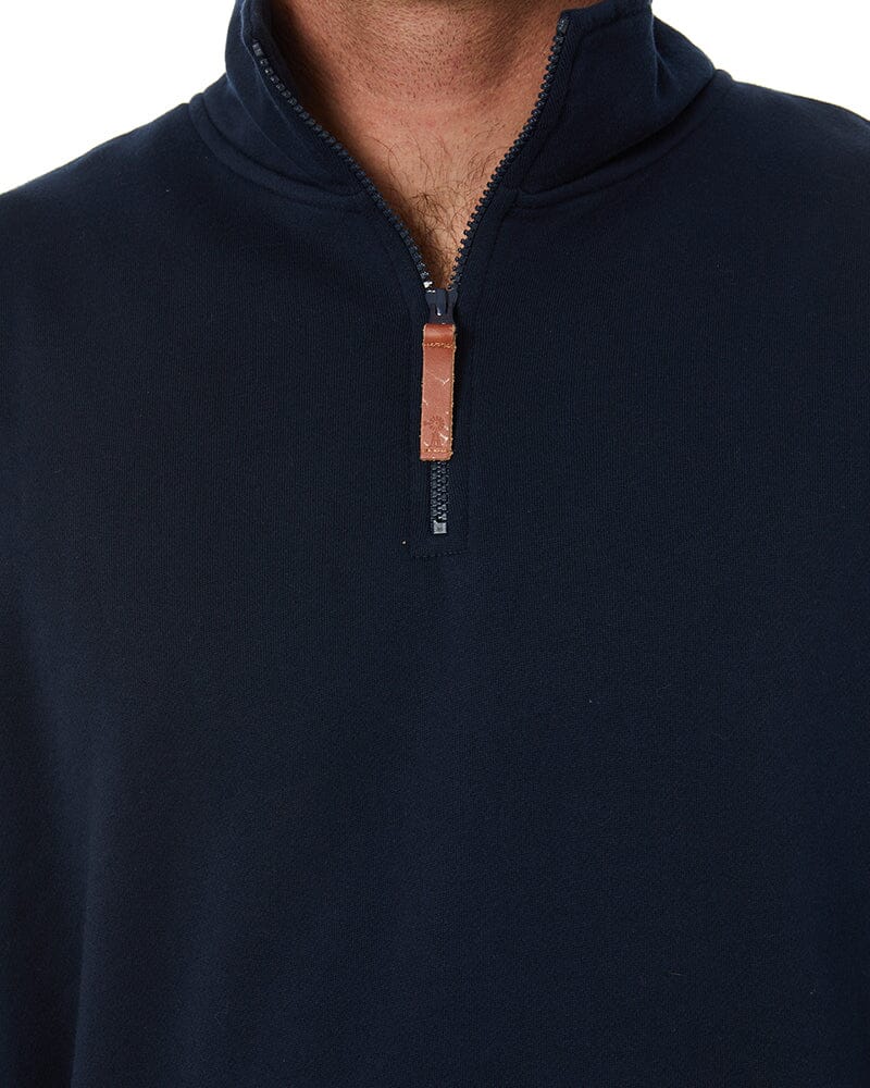 Classic Zipper Fleece Pullover - French Navy