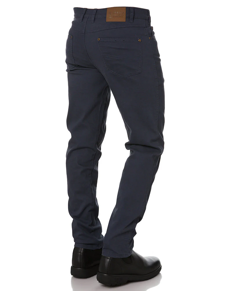 Cotton Stretch Jeans - Gunmetal Blue