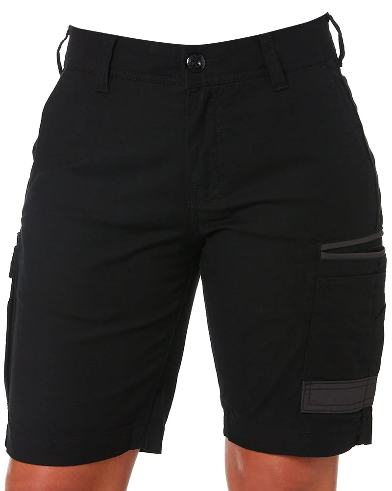 WS-3W Ladies Stretch Work Shorts - Black