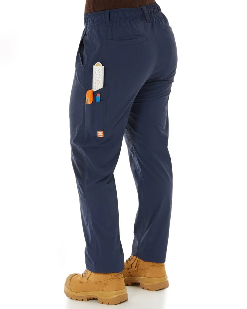 Tradies Womens Z-Lite Comfort Pant 2 Value Pack - Navy