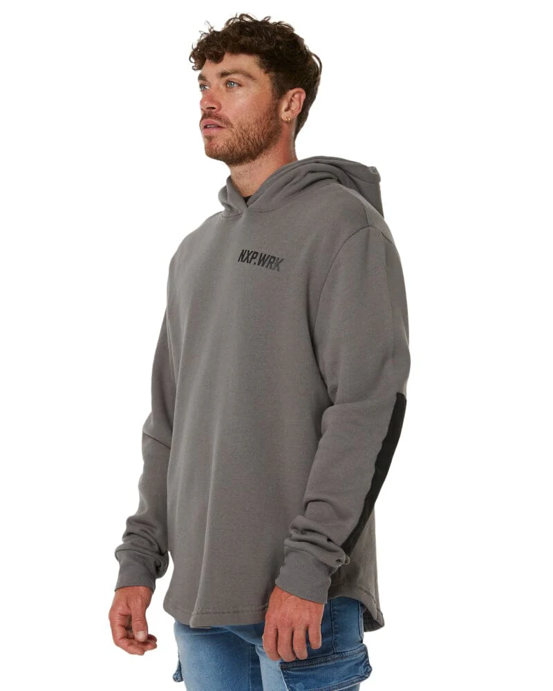 Blueprint Dual Curved Hoodie - Charcoal