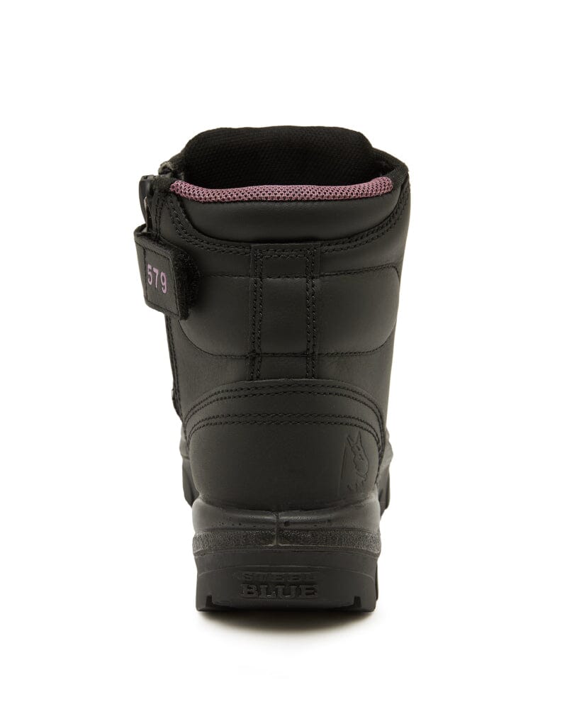 Ladies Argyle Scuff Cap Composite Safety Boot - Black