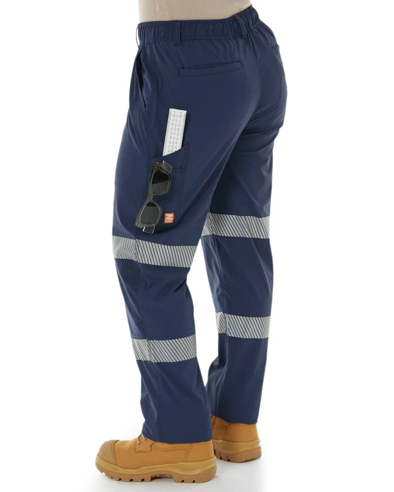 Tradies Womens Z-Lite Comfort Taped Pant 2 Value Pack - Navy