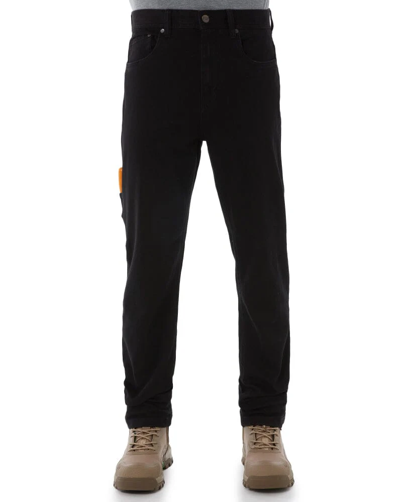 WD-4 Coolmax Stretch Denim Straight Fit Jeans - Black