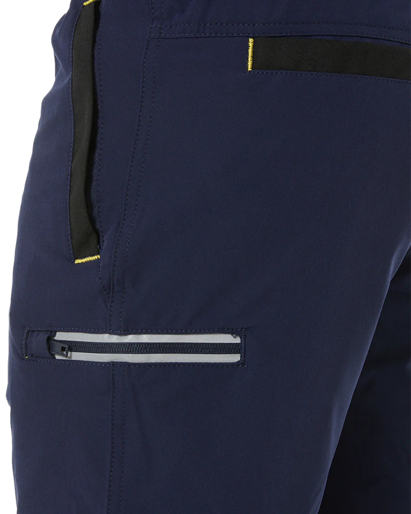 Flex and Move Tradie 4 Way Stretch Elastic Waist Cargo Short - Navy