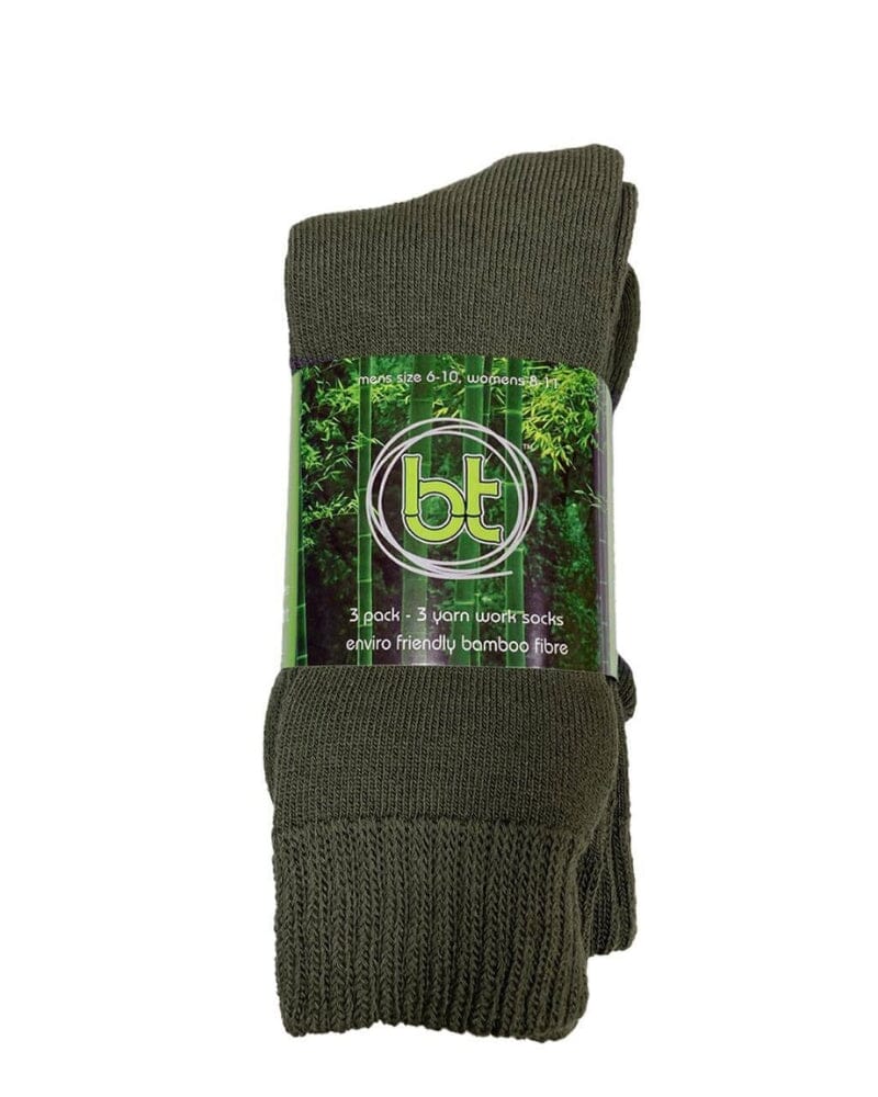 3 Yarn 3 Pack Socks - Khaki