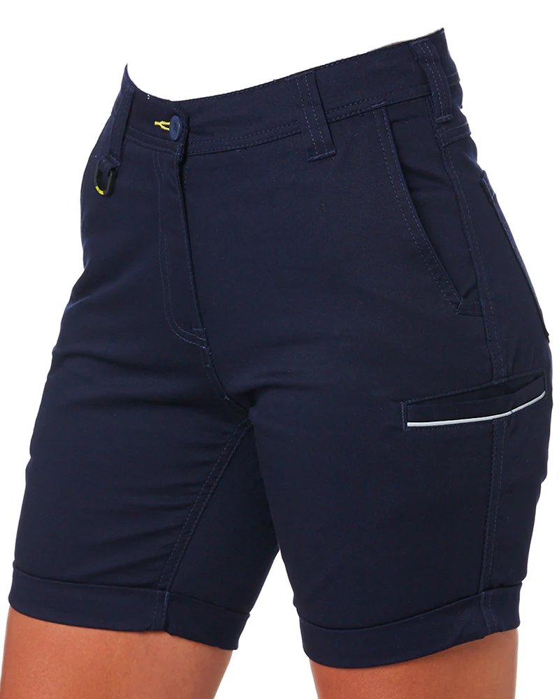 Tradies Womens Stretch Cotton Short 2 Value Pack - Navy