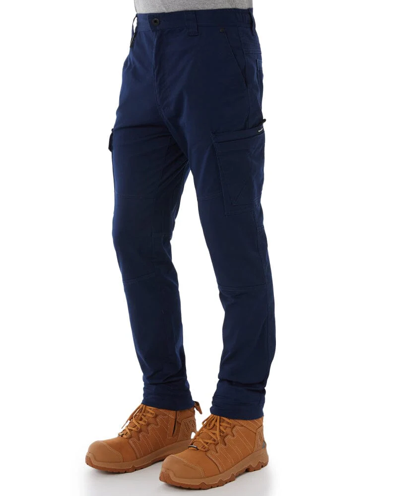 Elastic Waist Cuffed Pant - Navy