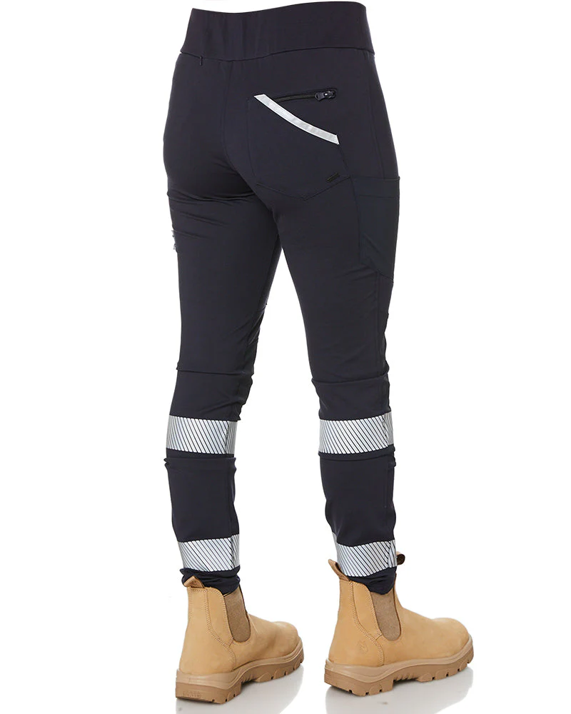 Women's Taped Work Stretch Leggings - Navy