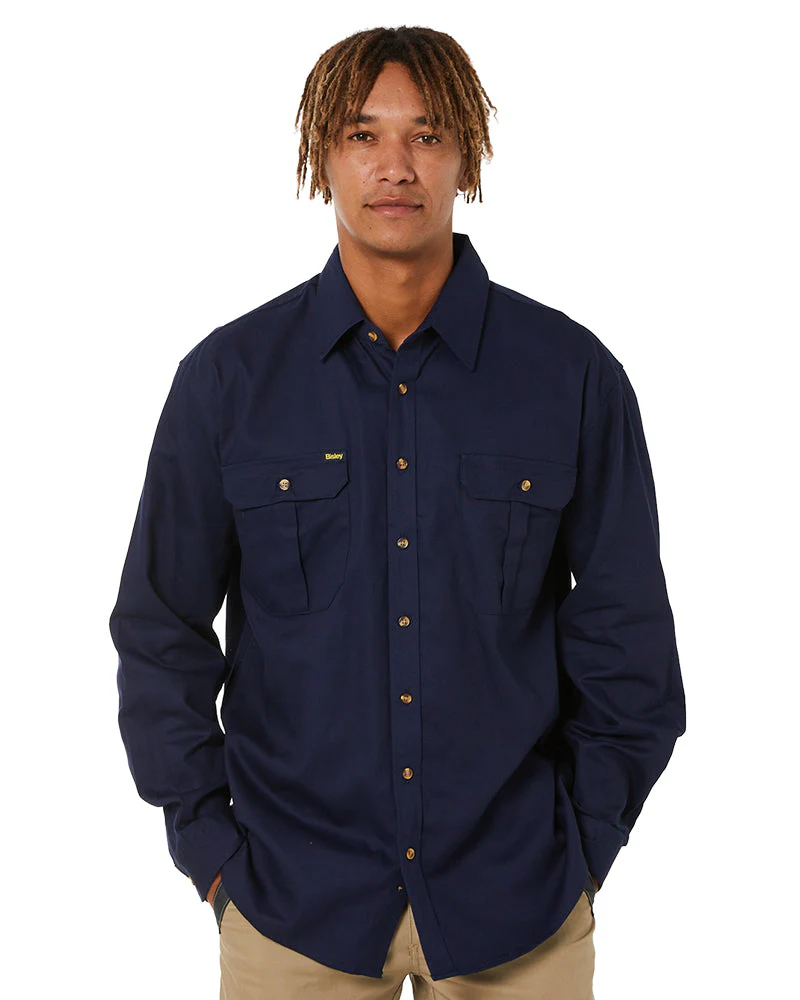 Original Cotton Drill LS Shirt - Navy