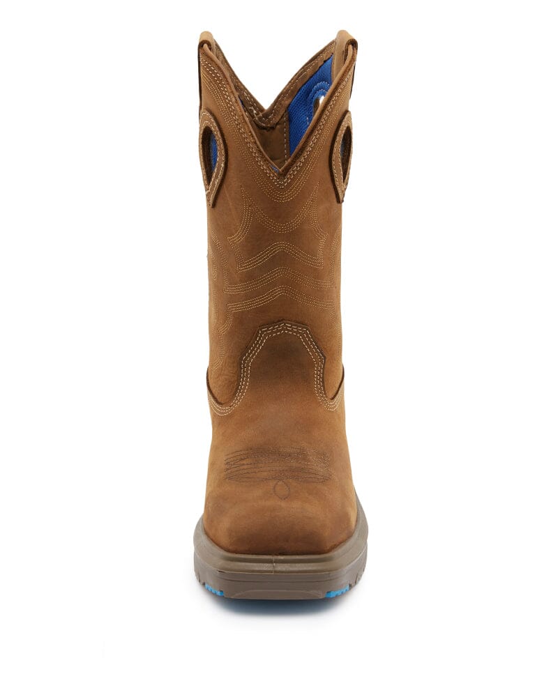 Blue Heeler Square Toe Safety Boot - Distressed Brown