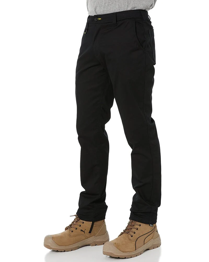 Stretch Cotton Drill Work Pants - Black