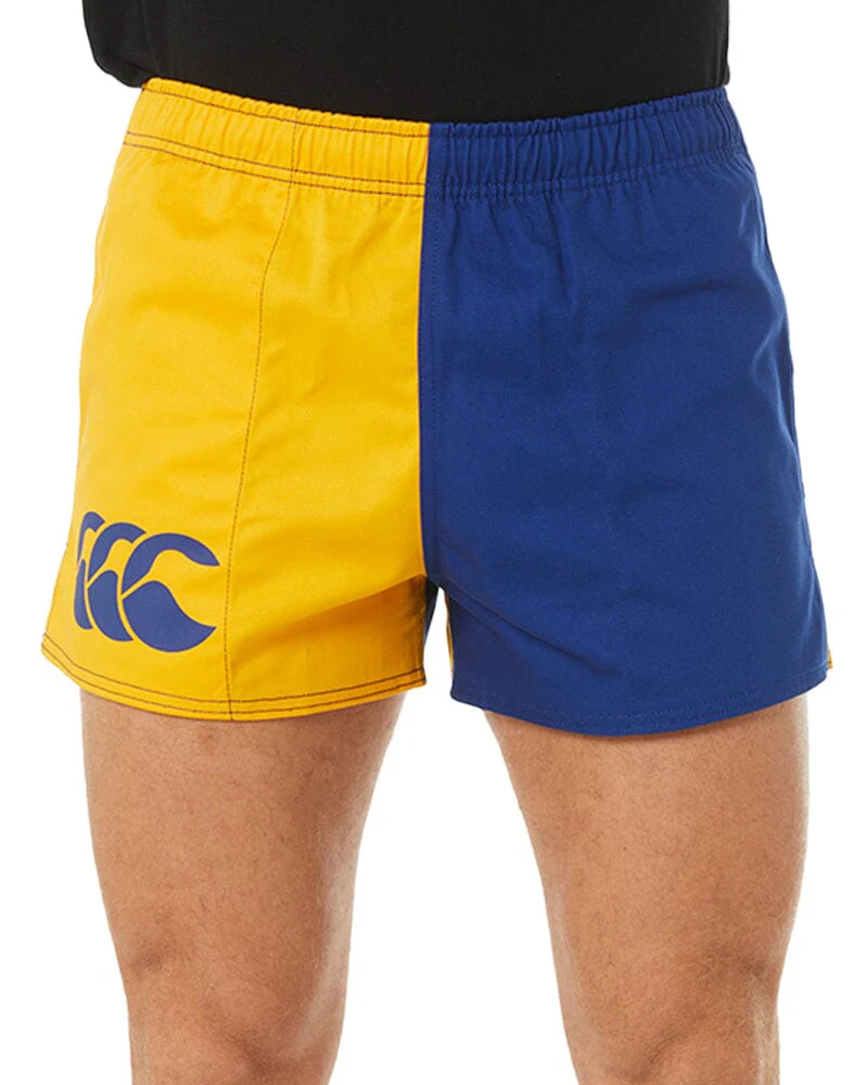 Cotton Harlequin Short - Gold/Royal
