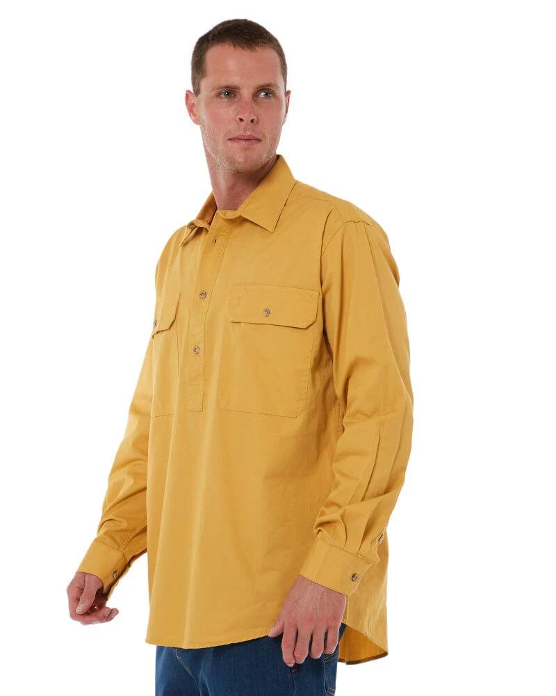 Closed Front Cotton Twill Shirt LS - Yellowstone