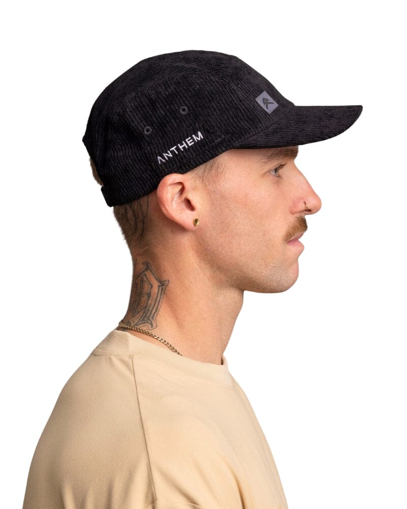 Cordory 5 Panel Hat - Black