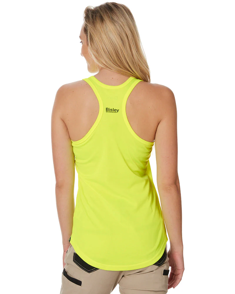 Womens Racer Back Singlet - Yellow
