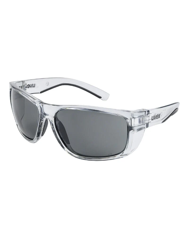 Aquarius Graphite Frame Safety Glasses - Grey Lens