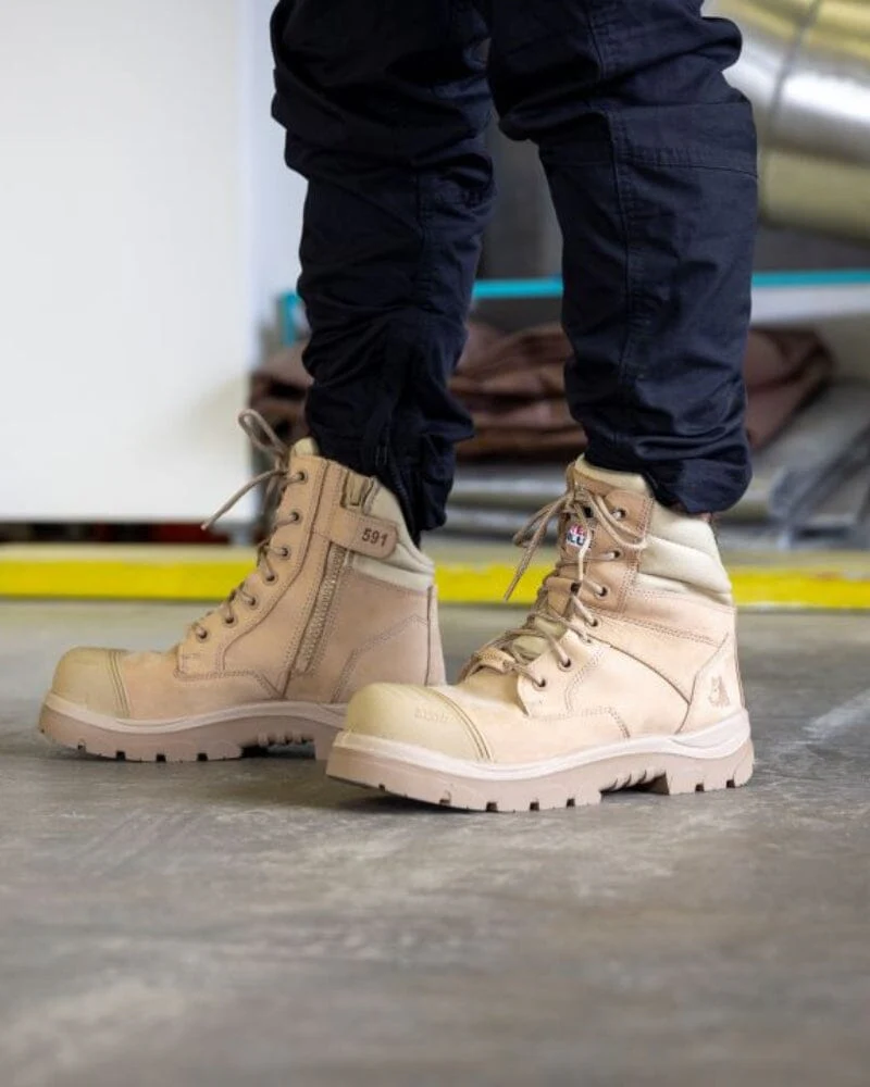 Southern Cross Zip Side Composite Safety Boot - Sand