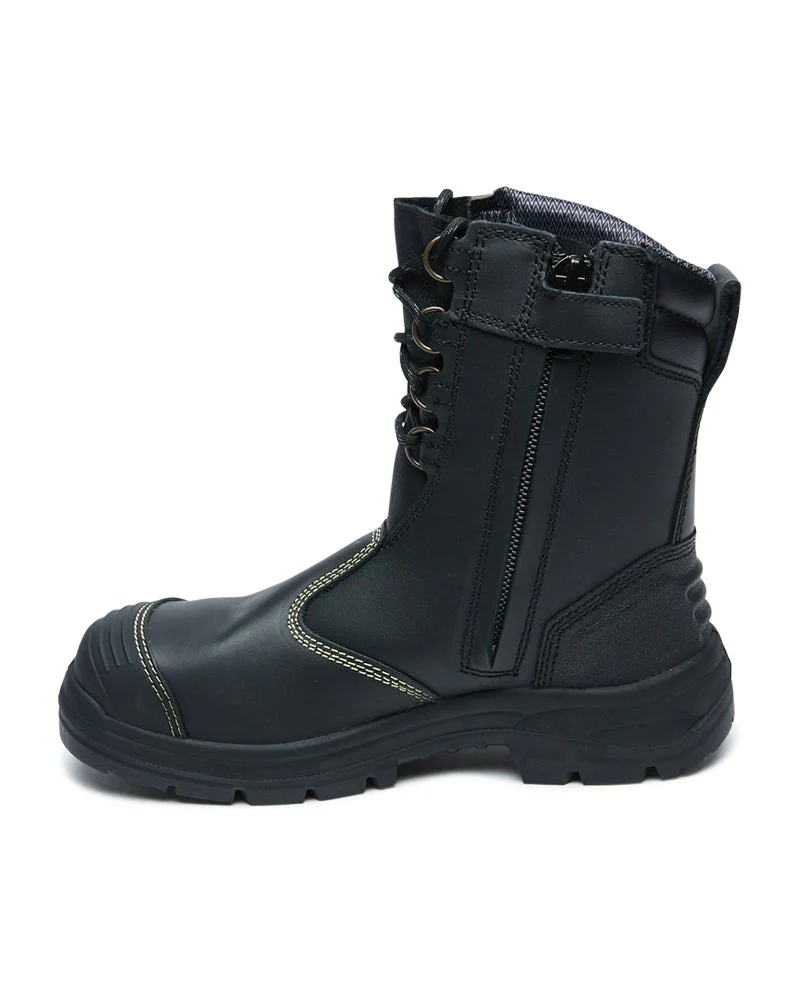 55380 High Leg Zip Sided Boot  - Black