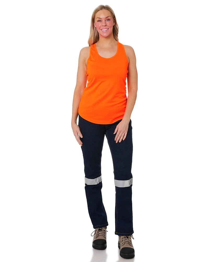 Womens Taped Stretch Jeans - Denim