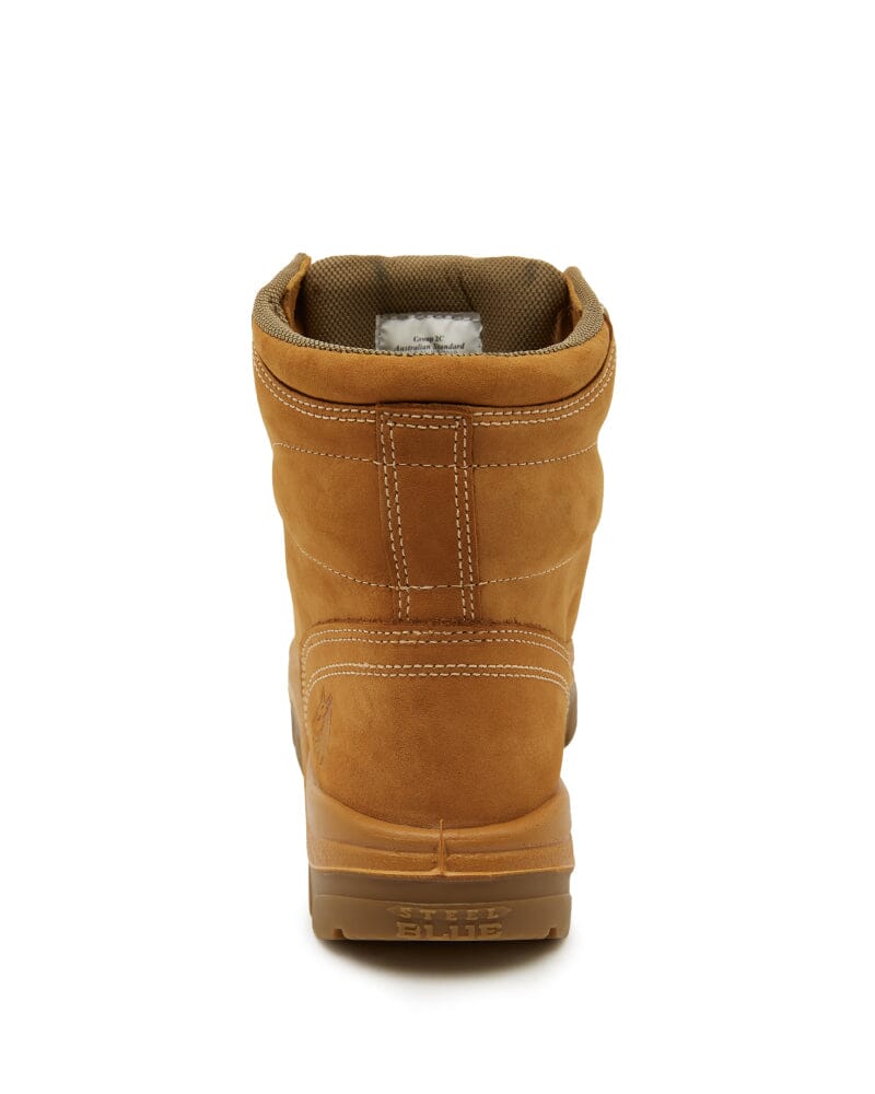 Argyle Lace Up Ankle Boot with Bump Cap - Wheat