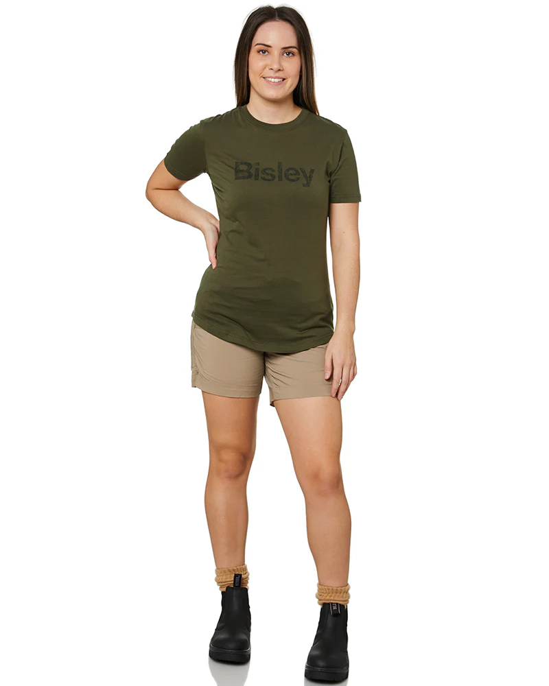 Women's Cotton Logo Tee - Army Green