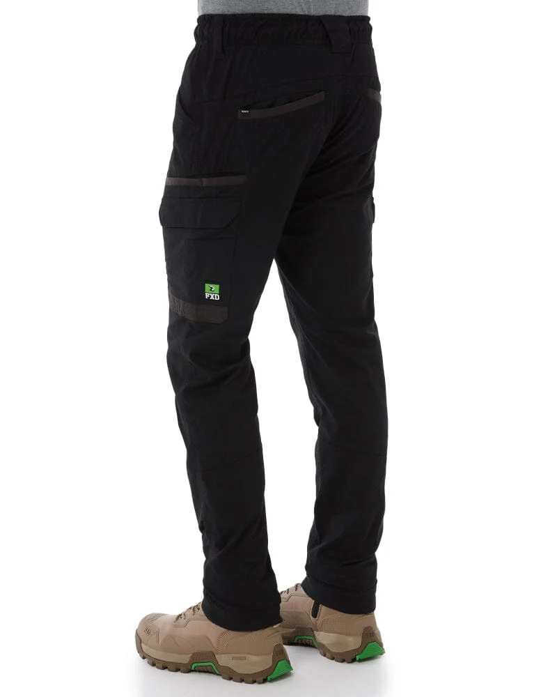 WP-12C Cuffed Elastic Waist Stretch Ripstop Work Pant - Black