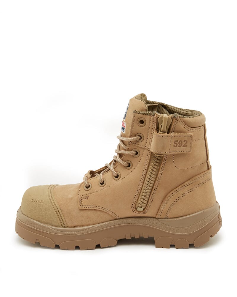 Argyle Zip Scuff Cap Composite Safety Boot - Sand