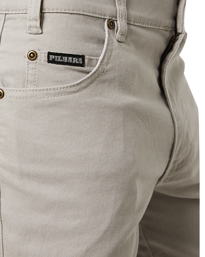 Cotton Stretch Jeans - Cement