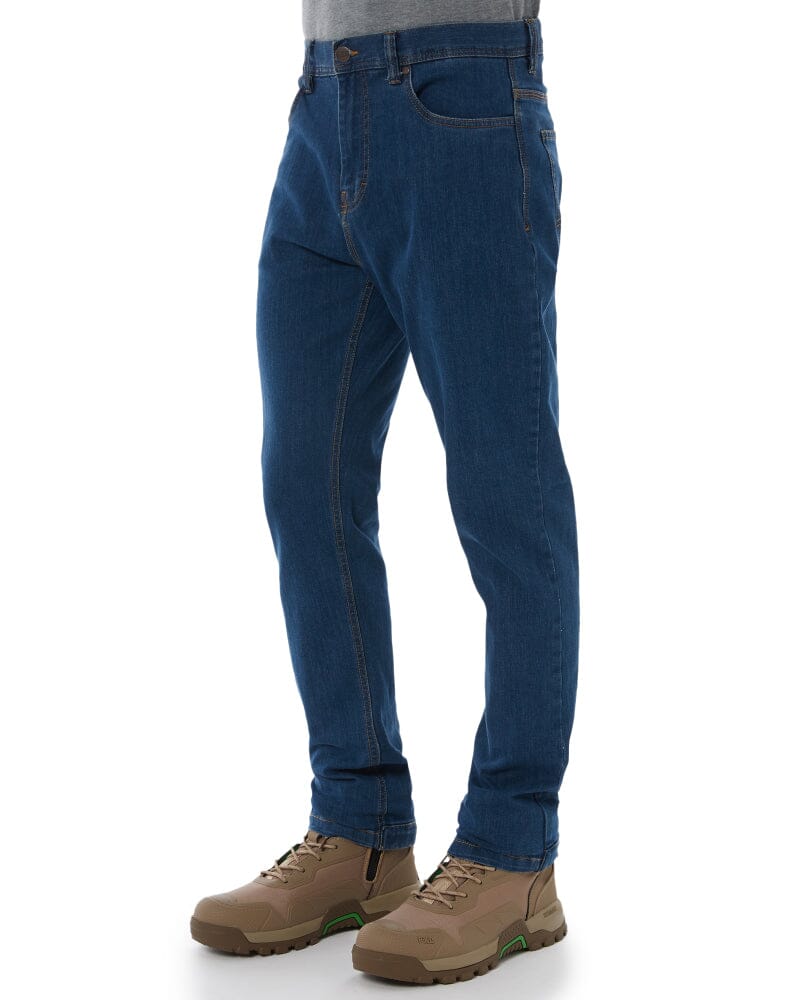 WD-4 Coolmax Stretch Denim Straight Fit Jeans - Mid Blue