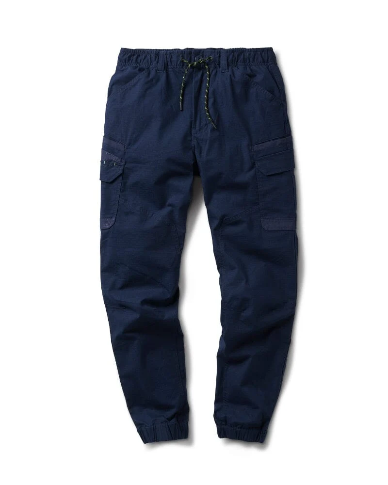 WP-12C Cuffed Elastic Waist Stretch Ripstop Work Pant - Navy