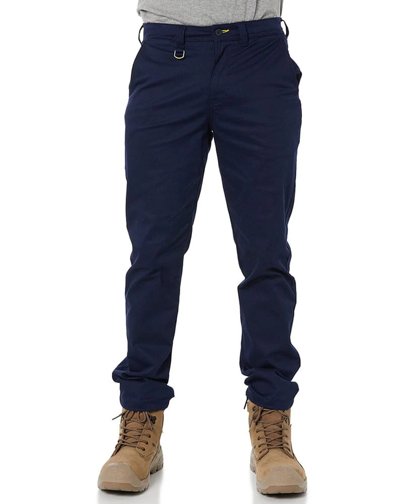 Stretch Cotton Drill Work Pants - Navy