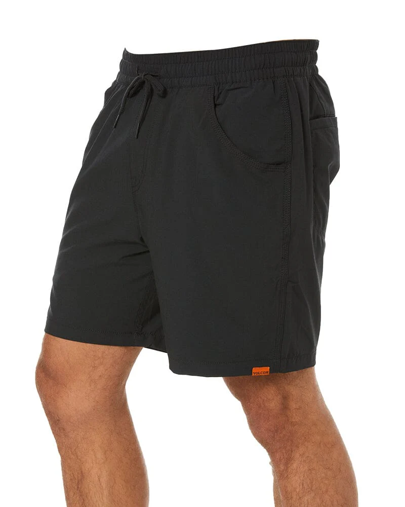 Rack Elastic Waist Hybrid Short - Black