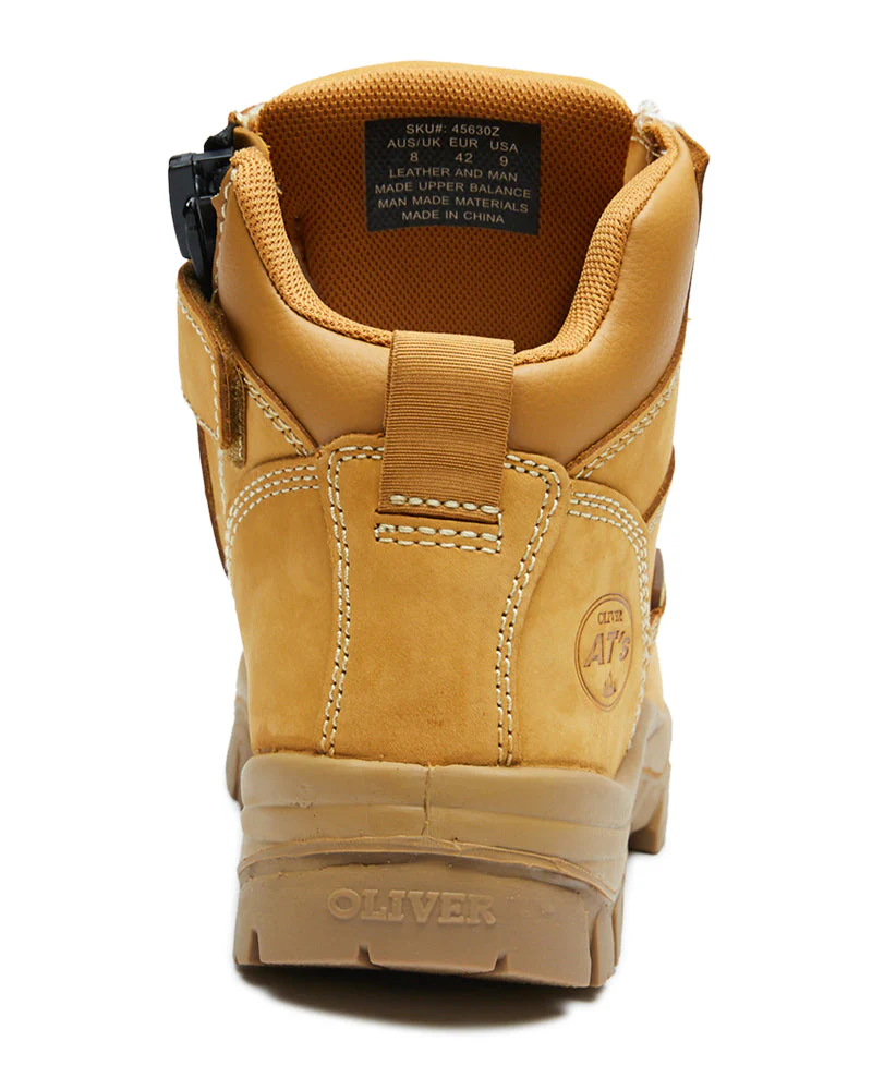 AT 45-630Z Hiker Safety Boot with Zip - Wheat